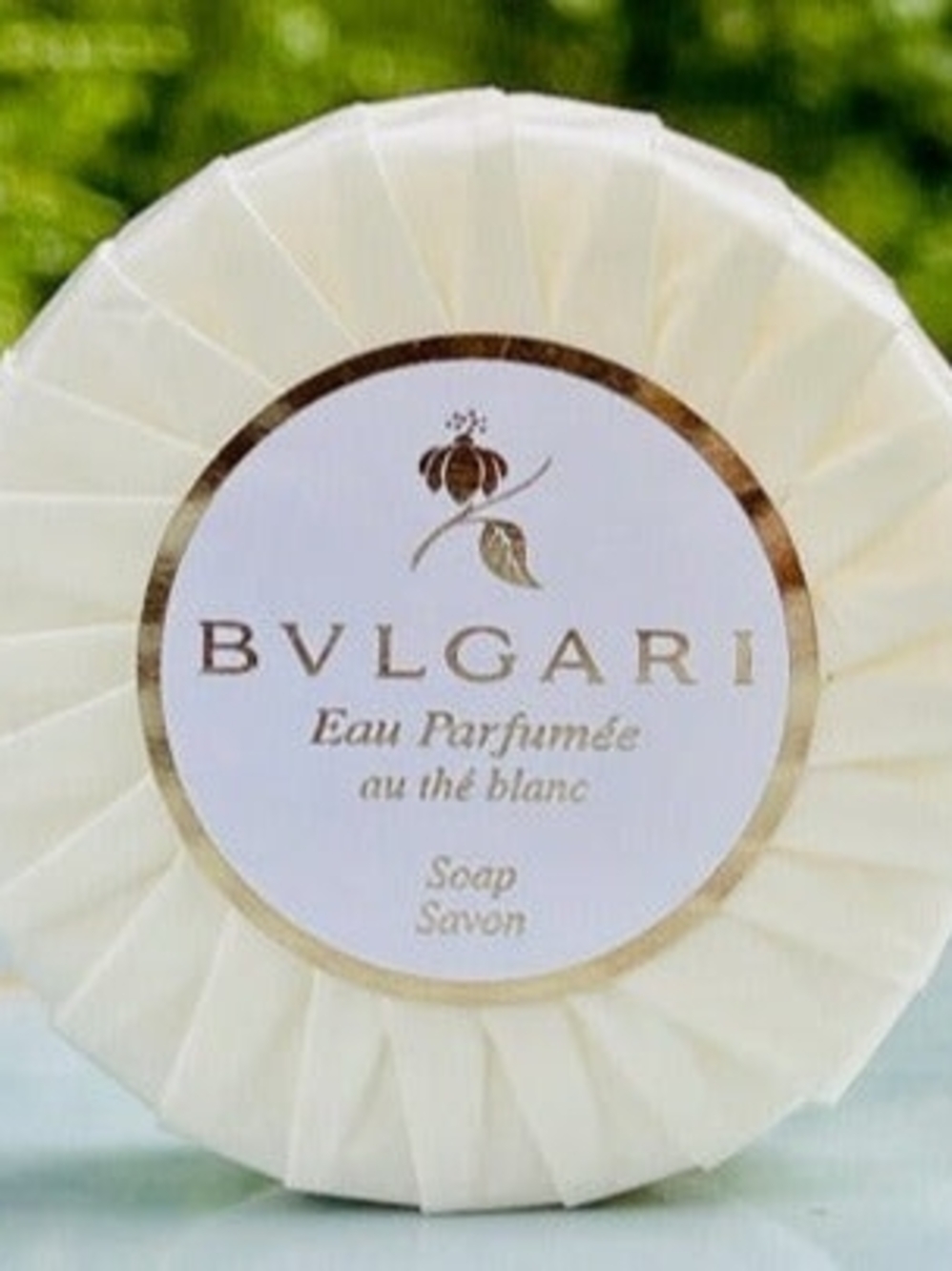 Bulgari White and Gold Wrapped Bath Soap
